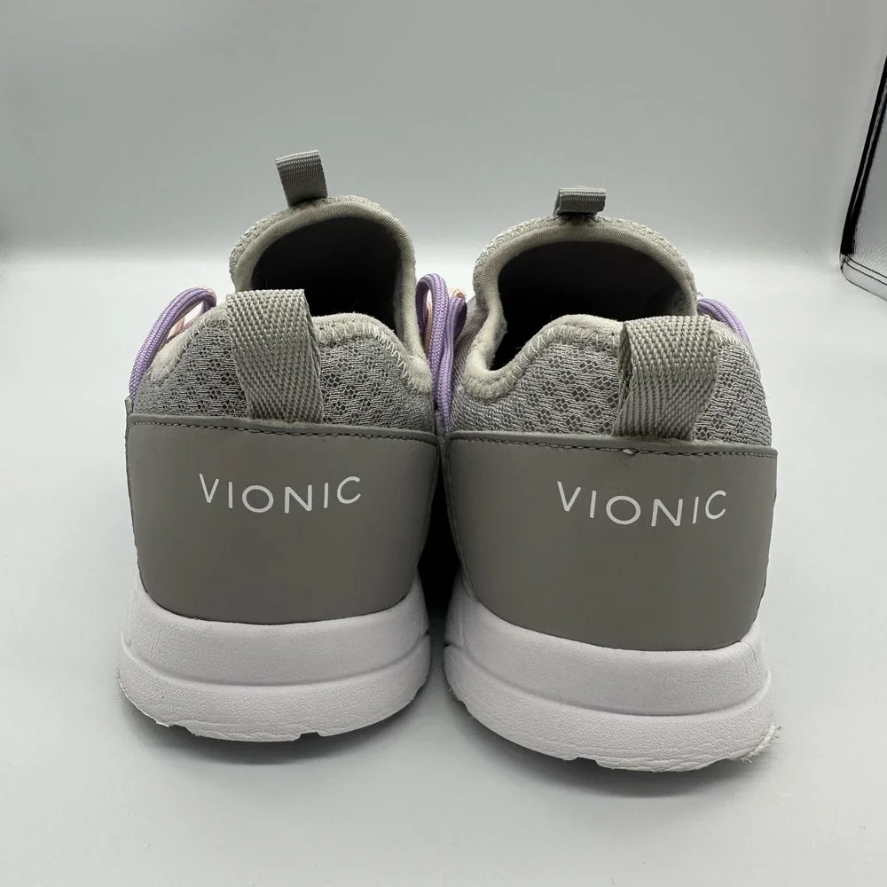 Vionic Zeliya Shoes Womens Size 8.5 Gray Mesh Slip On Walking‎ Sneakers Comfort